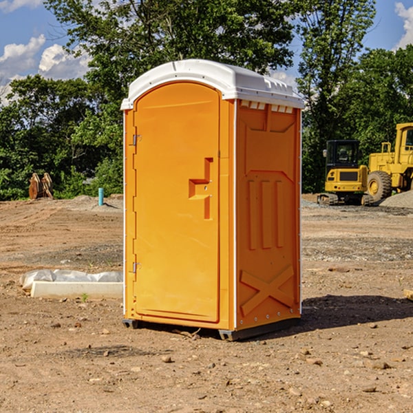 how often are the portable restrooms cleaned and serviced during a rental period in Leon NY